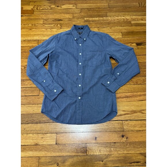 J. Crew Mercantile Mens Button Down Shirt Size Small Blue Slim Fit Flex NWT - Picture 1 of 7